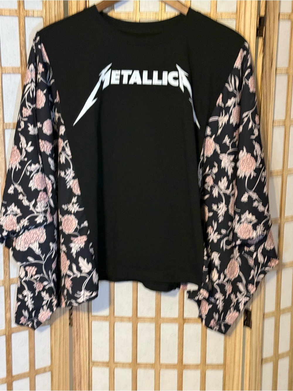 Metallica Floral Blouse